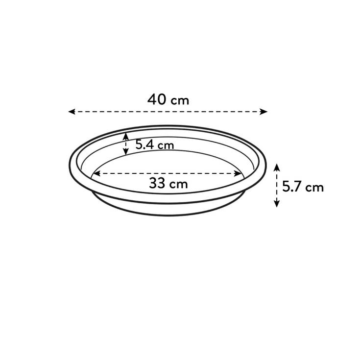 soucoupe universelle ronde 40cm transparent
